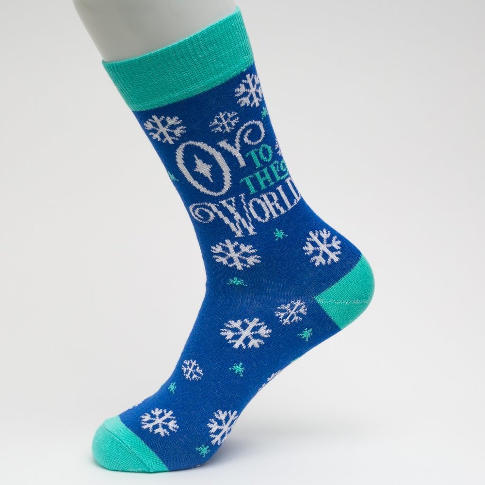 Joy To The World Themed Mid Calf Length Socks